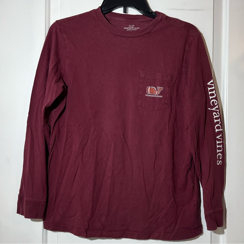 Football Whale Long-Sleeve Pocket Tee